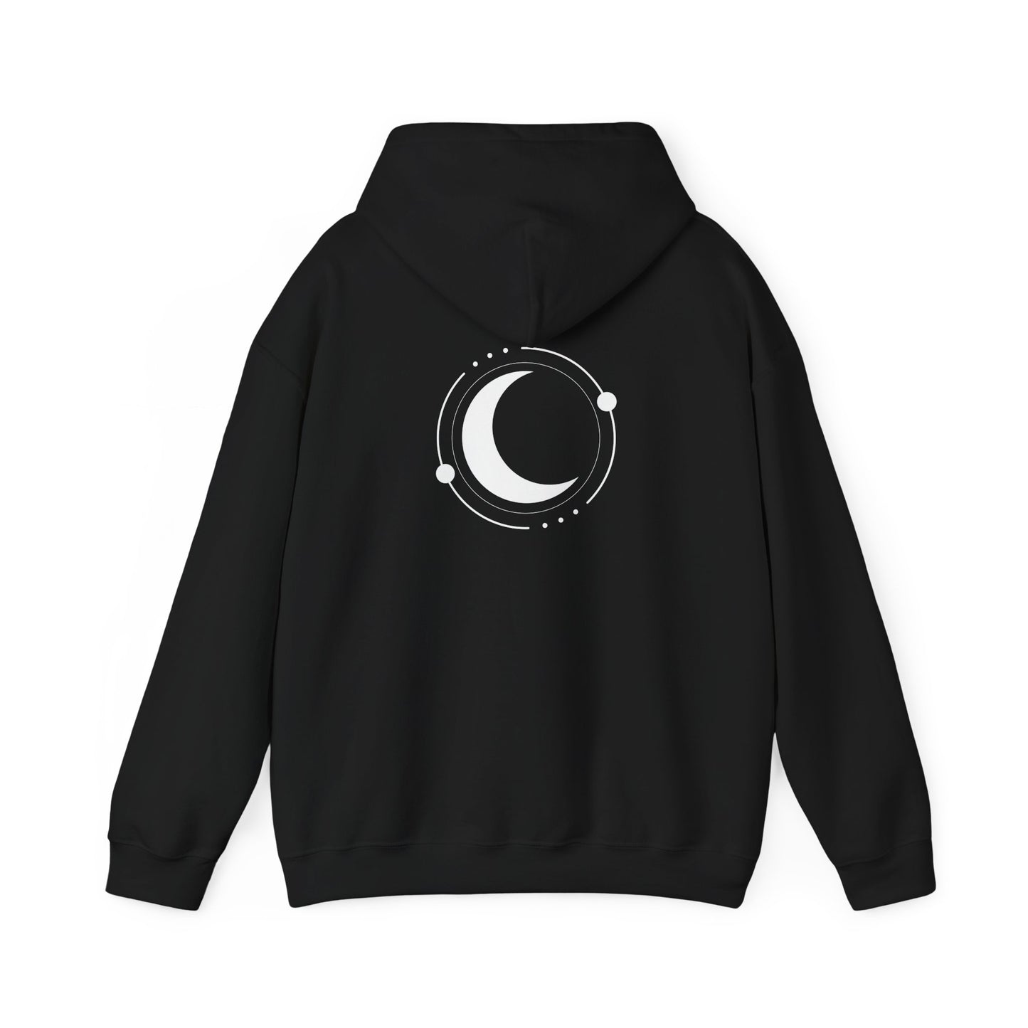 Lunar Halo moon graphic Hoodie | Crescent moon back print hoodie